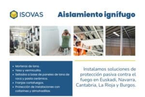 Servicios de aislamiento ignífugo de ISOVAS y protección pasiva contra el fuego