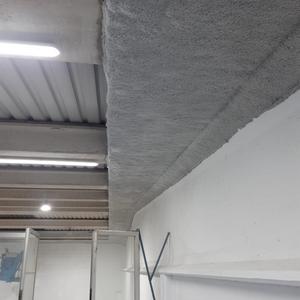 mortero en franja cortafuego de cubierta